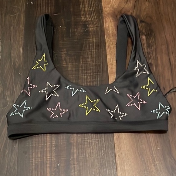 Beach riot star appliqué sports bra star studded sports bra size XS - Picture 2 of 3